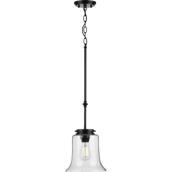 Progress Lighting P500238-031 One Light Mini Pendant, Black