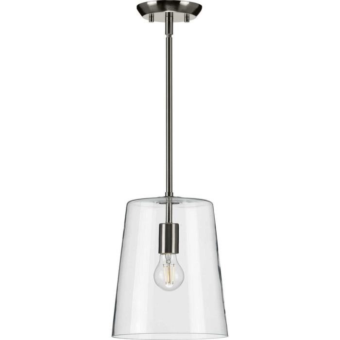 Progress Lighting P500241-009 One Light Pendant, Brushed Nickel