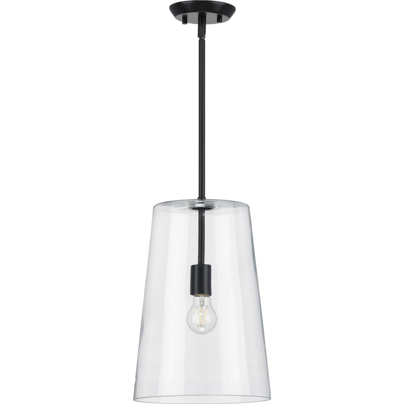 Progress Lighting P500242-031 One Light Pendant, Black