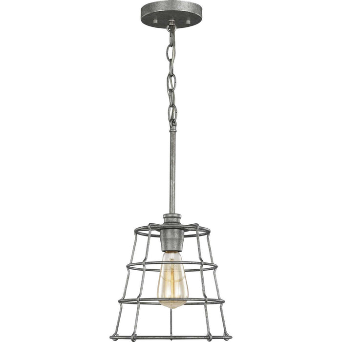 Progress Lighting P500281-141 One Light Mini Pendant, Galvanized