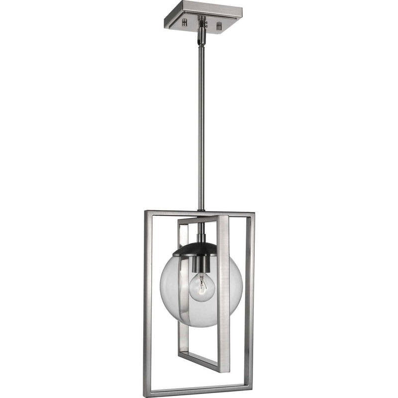 Progress Lighting P500283-009 One Light Pendant, Brushed Nickel