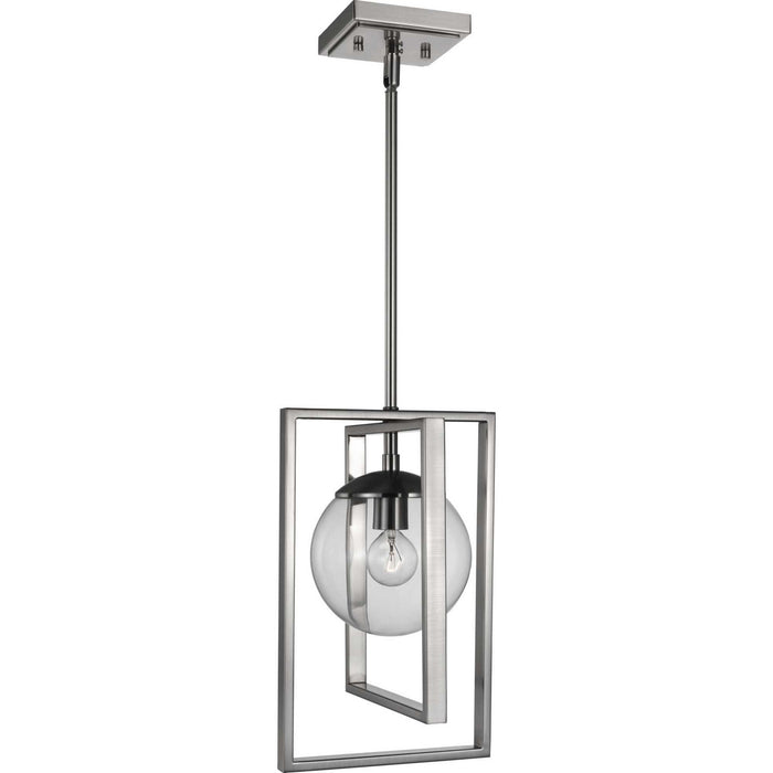 Progress Lighting P500283-009 One Light Pendant, Brushed Nickel