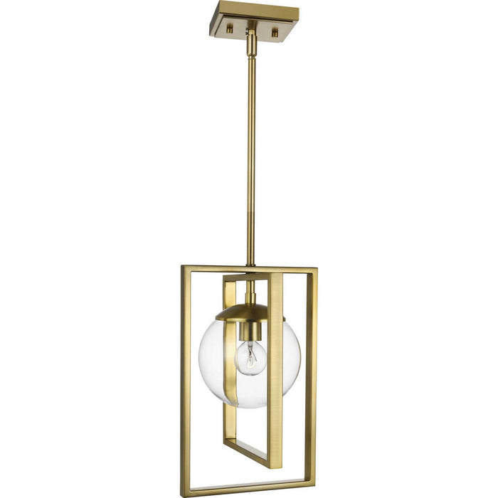 Progress Lighting P500283-109 One Light Pendant, Brushed Bronze