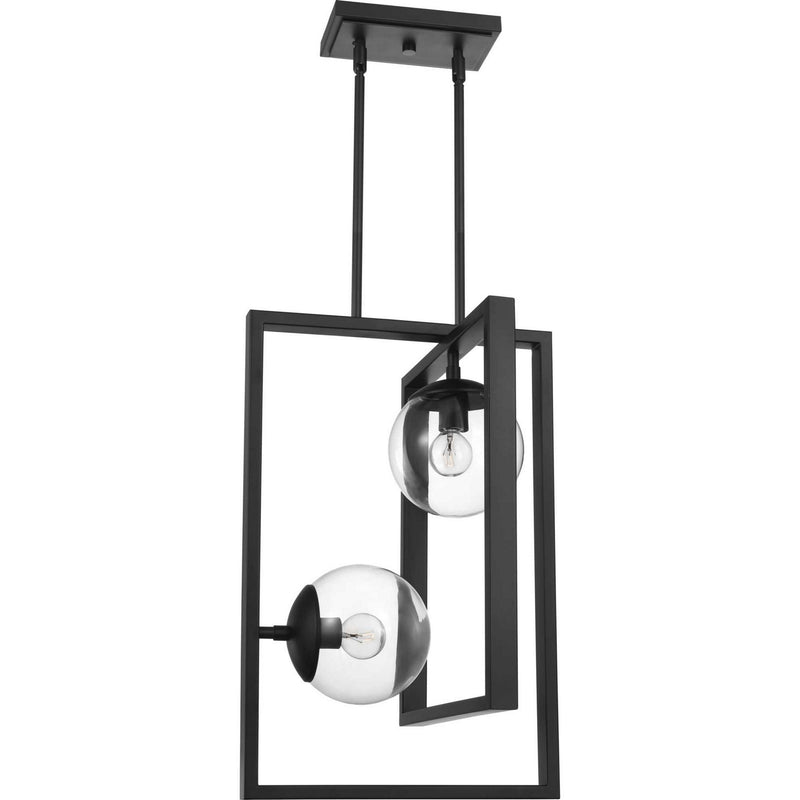 Progress Lighting P500284-031 Two Light Pendant, Black