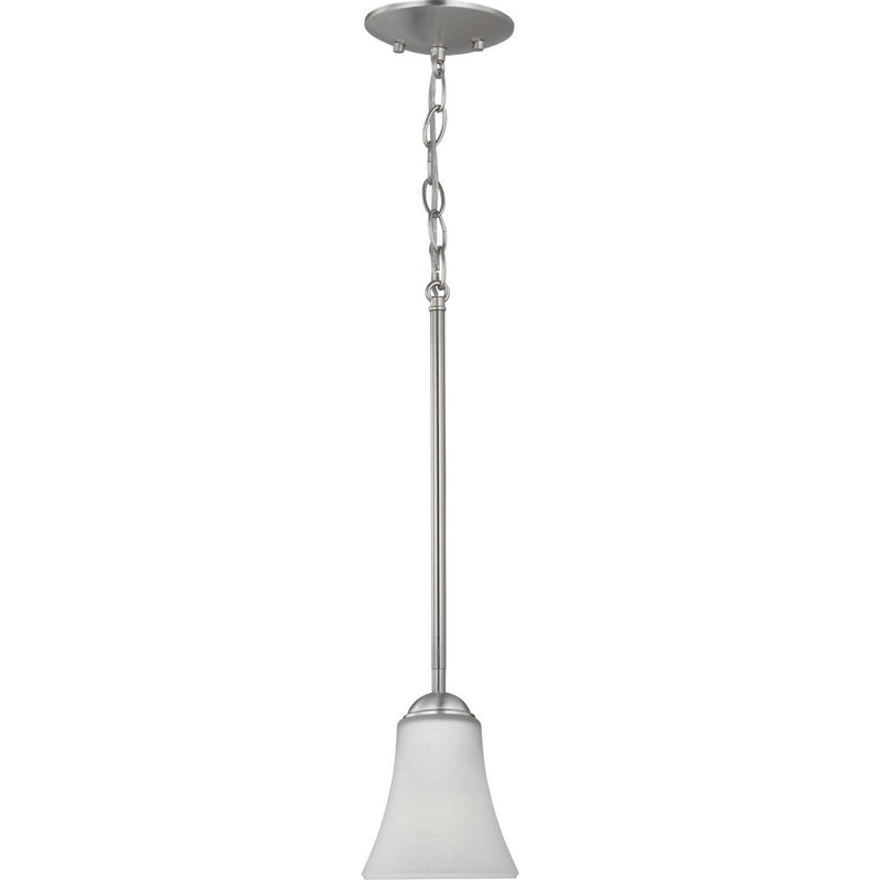 Progress Lighting P500288-009 One Light Pendant, Brushed Nickel