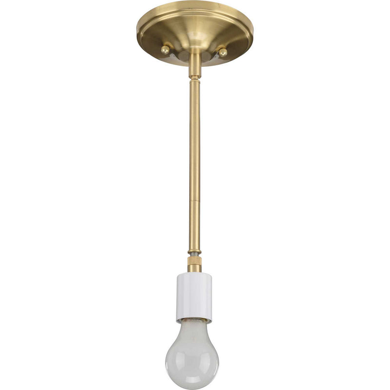 Progress Lighting P5198-12 One Light Pendant, Satin Brass