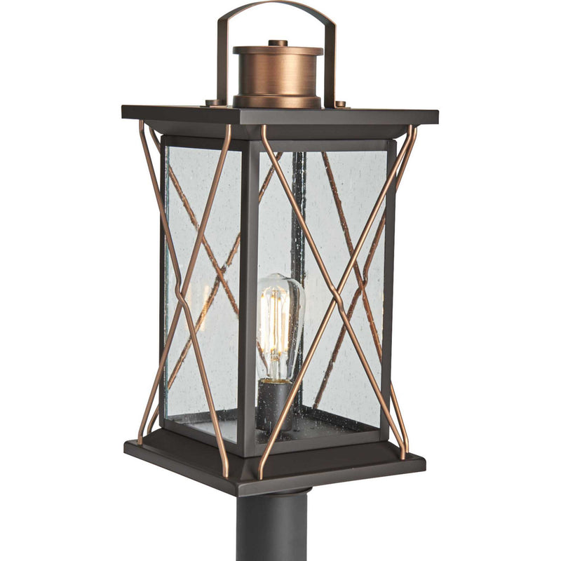 Progress Lighting P540068-020 One Light Post Lantern, Antique Bronze