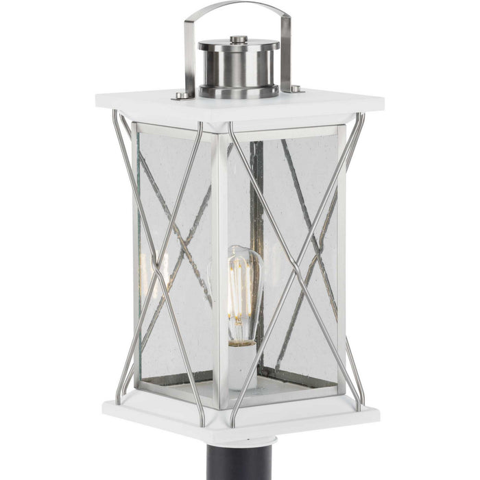Progress Lighting P540068-135 One Light Post Lantern, Stainless Steel
