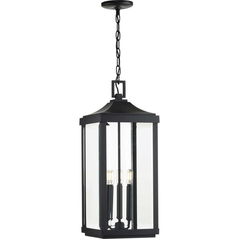 Progress Lighting P550004-031 Three Light Hanging Lantern, Black