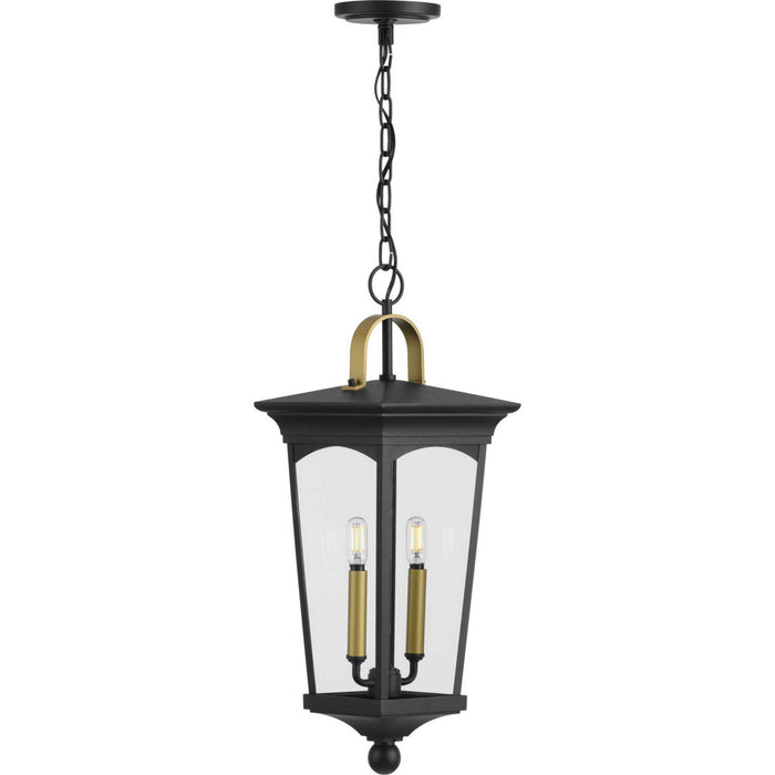 Progress Lighting P550067-031 Two Light Hanging Lantern, Black