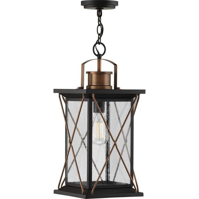 Progress Lighting P550068-020 One Light Hanging Lantern, Antique Bronze
