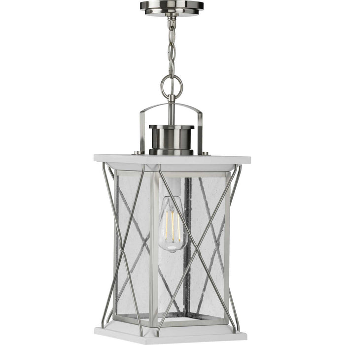 Progress Lighting P550068-135 One Light Hanging Lantern, Stainless Steel