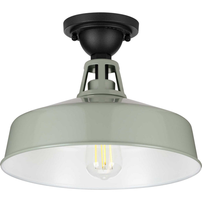Progress Lighting P550070-079 One Light Semi Flush Mount, Pistachio