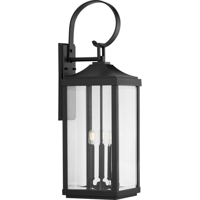 Progress Lighting P560023-031 Three Light Wall Lantern, Black