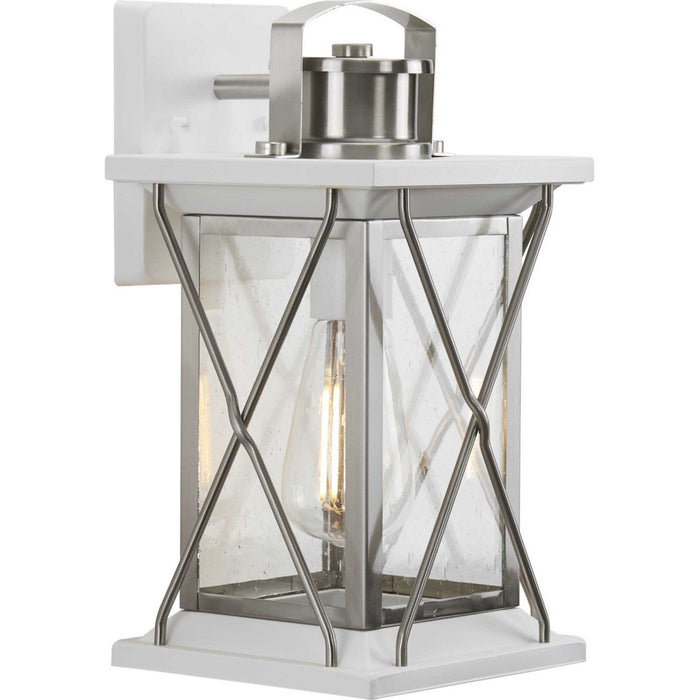 Progress Lighting P560156-135 One Light Wall Lantern, Stainless Steel