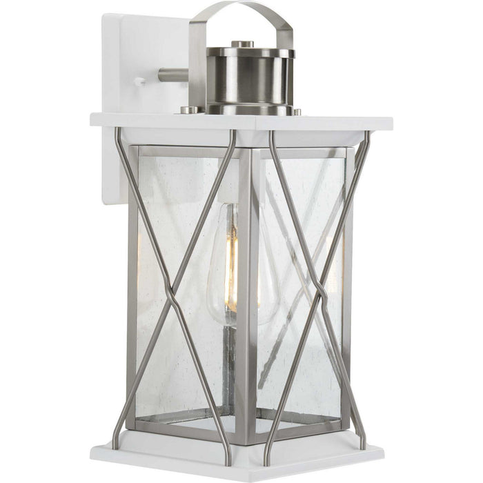 Progress Lighting P560157-135 One Light Wall Lantern, Stainless Steel