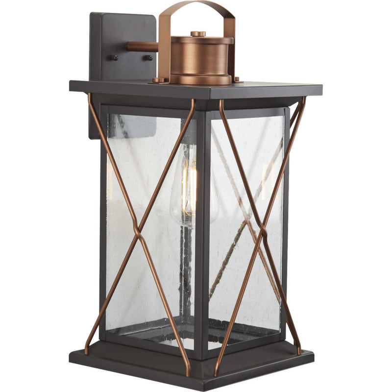 Progress Lighting P560158-020 One Light Wall Lantern, Antique Bronze