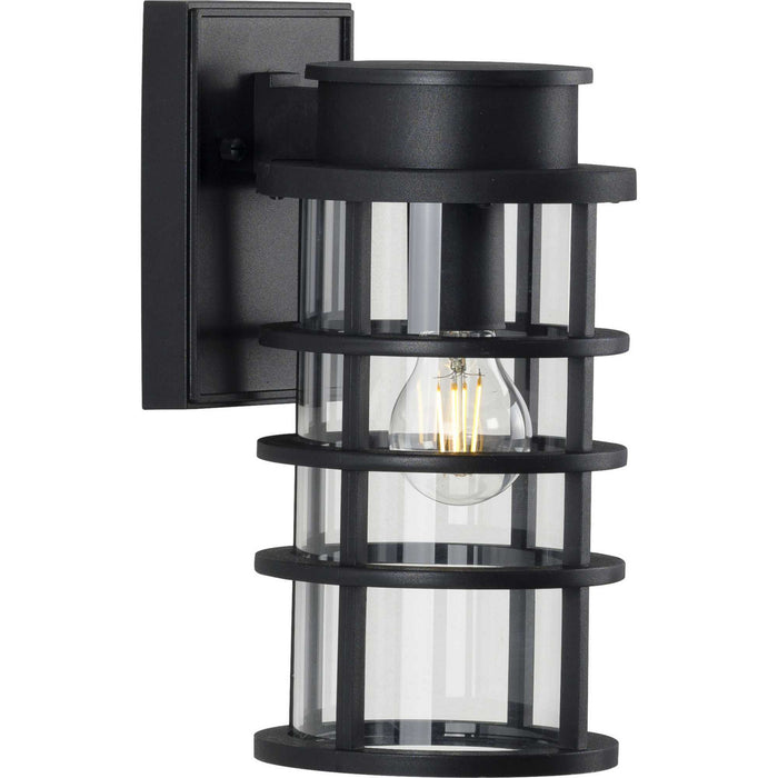 Progress Lighting P560168-031 One Light Wall Lantern, Black