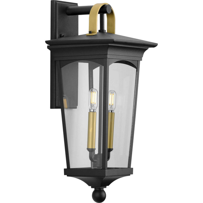 Progress Lighting P560183-031 Two Light Wall Lantern, Black