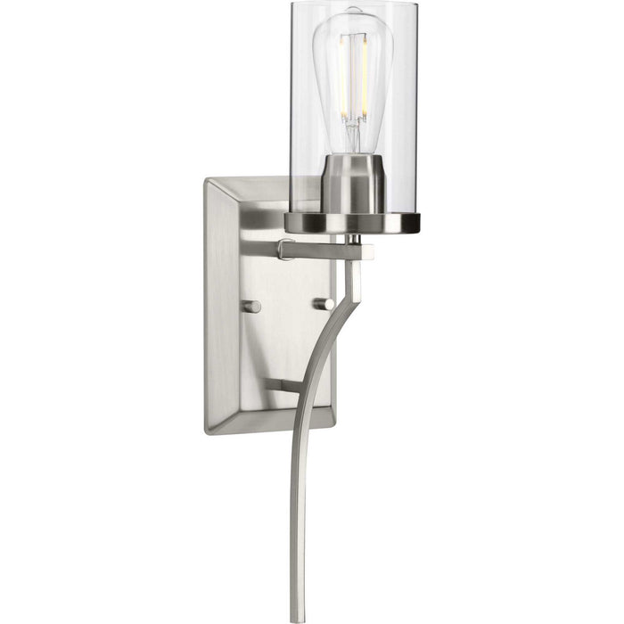 Progress Lighting P710073-009 One Light Wall Bracket, Brushed Nickel