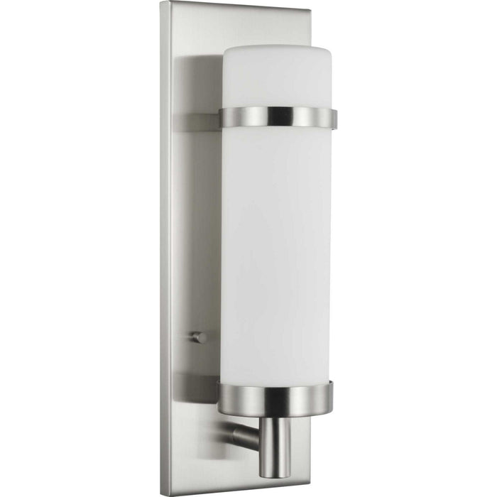Progress Lighting P710087-009 One Light Wall Sconce, Brushed Nickel