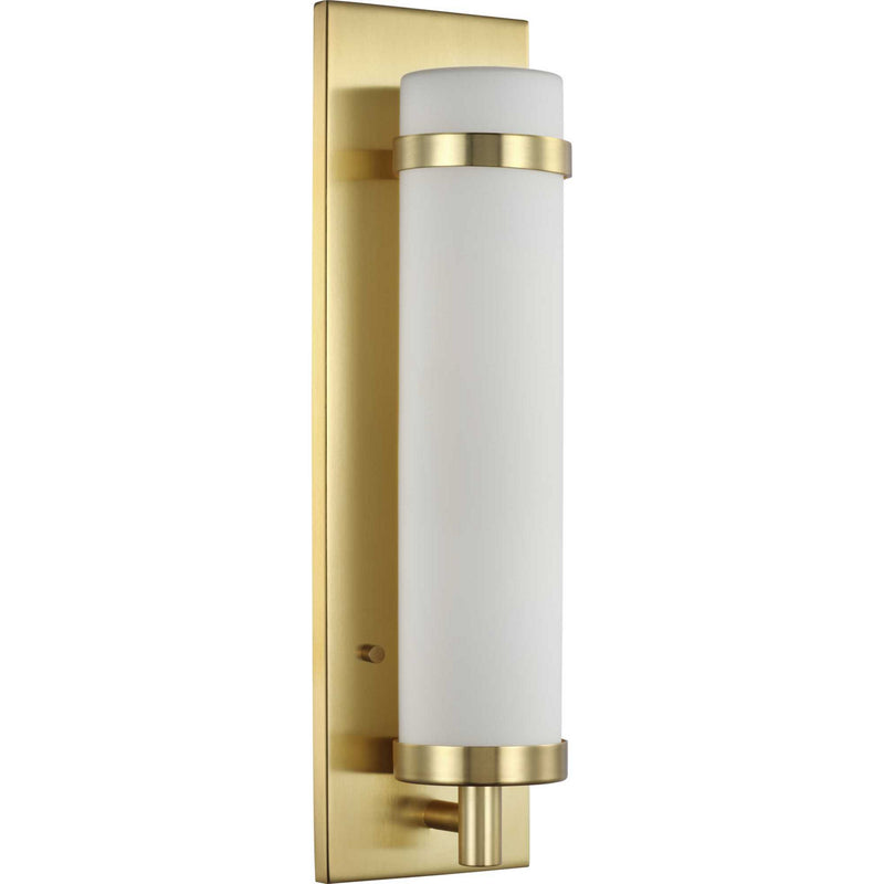 Progress Lighting P710088-012 One Light Wall Sconce, Satin Brass