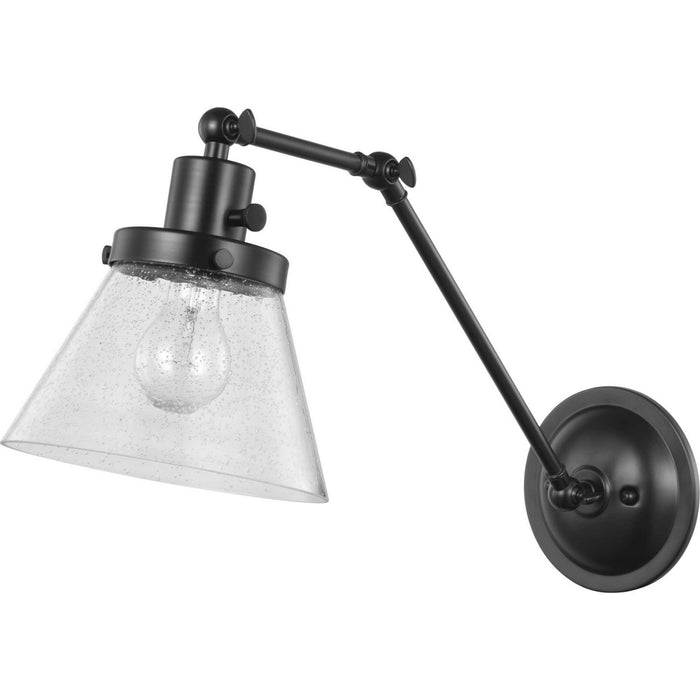 Progress Lighting P710094-031 One Light Swing Arm Wall Lamp, Black