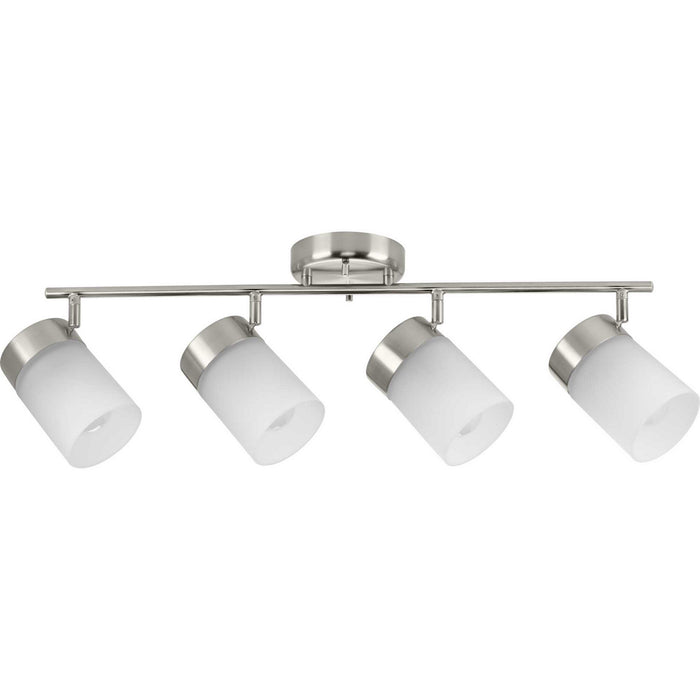 Progress Lighting P900012-009 Four Light Head Track, Brushed Nickel