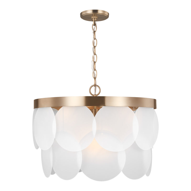 Visual Comfort Studio 5102506-848 Six Light Pendant, Satin Brass
