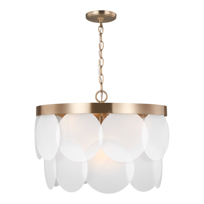 Visual Comfort Studio 5102506-848 Six Light Pendant, Satin Brass