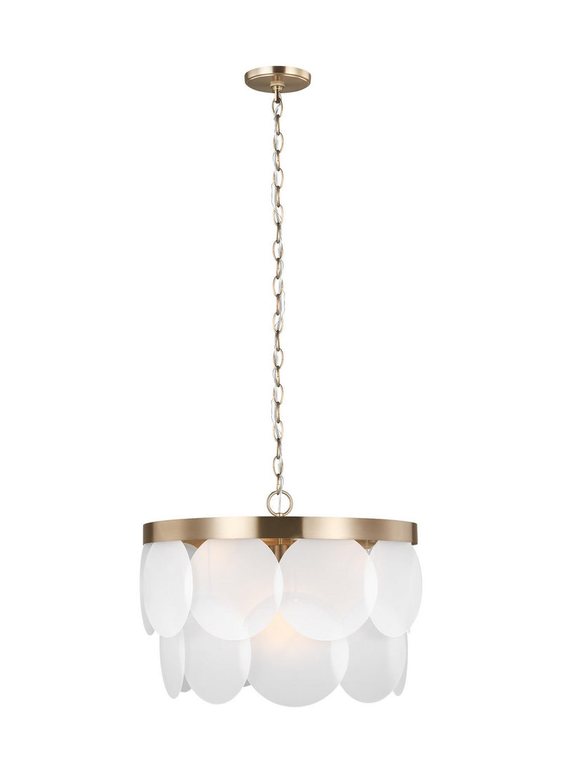 Visual Comfort Studio 5102506EN-848 Six Light Pendant, Satin Brass