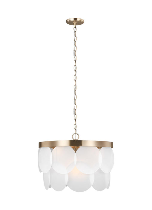 Visual Comfort Studio 5102506EN-848 Six Light Pendant, Satin Brass