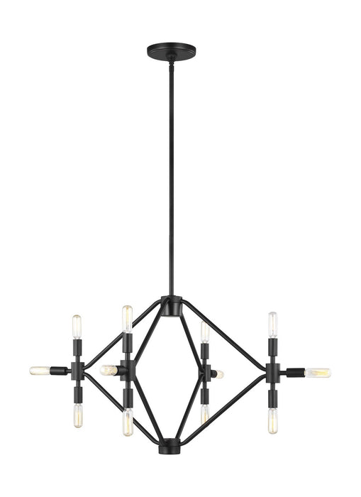 Visual Comfort Studio 5106712EN-112 12 Light Chandelier, Midnight Black