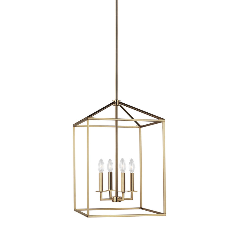 Generation Lighting 5115004-848 Four Light Hall / Foyer Pendant, Satin Brass