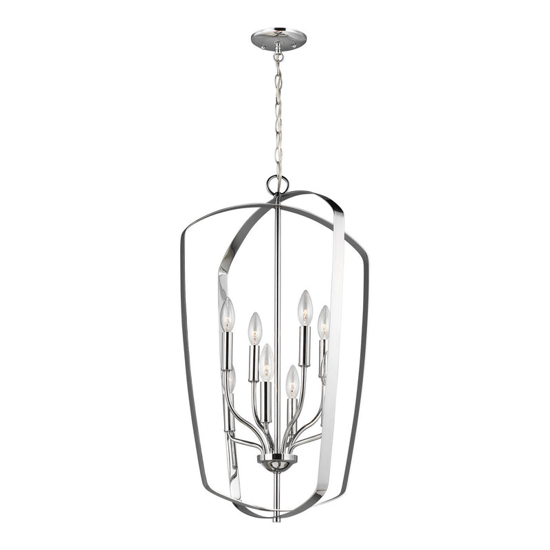 Generation Lighting 5134908-05 Eight Light Hall / Foyer Pendant, Chrome