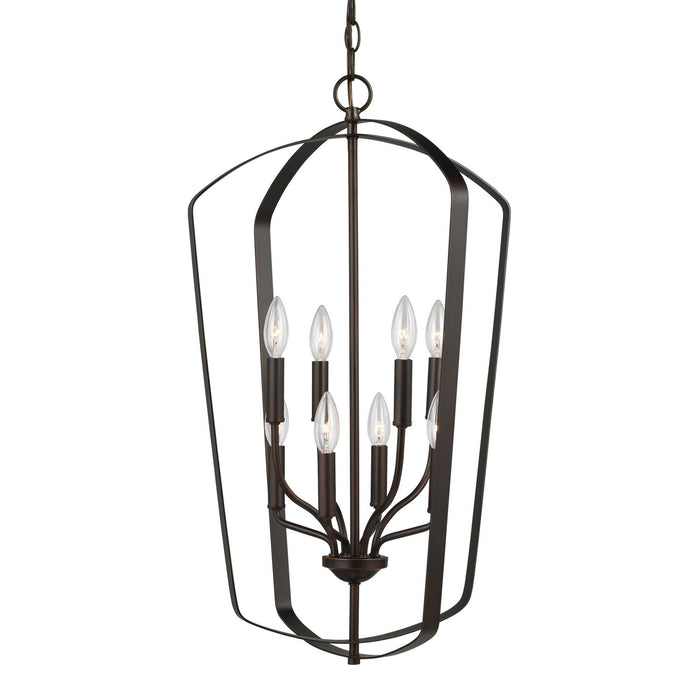 Generation Lighting 5134908-710 Eight Light Hall / Foyer Pendant, Bronze