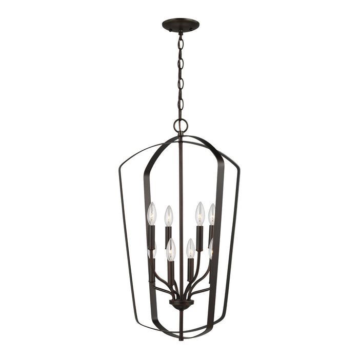 Generation Lighting 5134908-710 Eight Light Hall / Foyer Pendant, Bronze