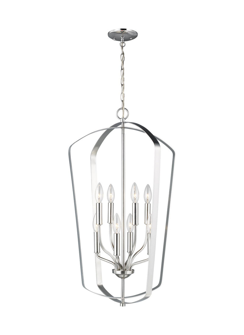 Generation Lighting 5134908EN-962 Eight Light Hall / Foyer, Brushed Nickel