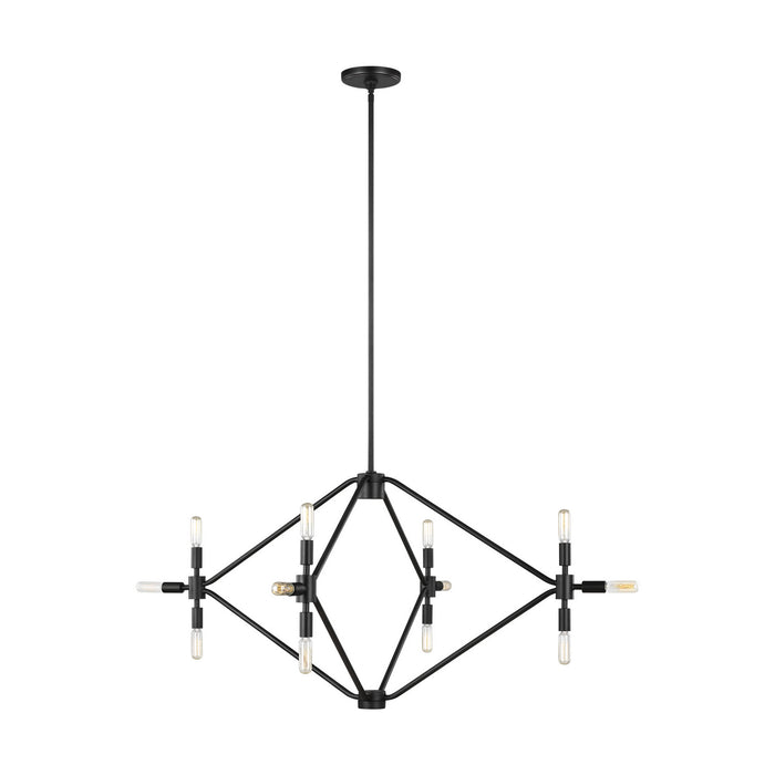 Visual Comfort Studio 5206712-112 12 Light Chandelier, Midnight Black