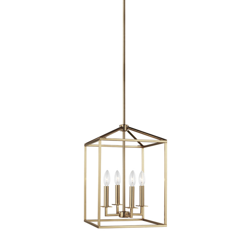Generation Lighting 5215004-848 Four Light Hall / Foyer Pendant, Satin Brass