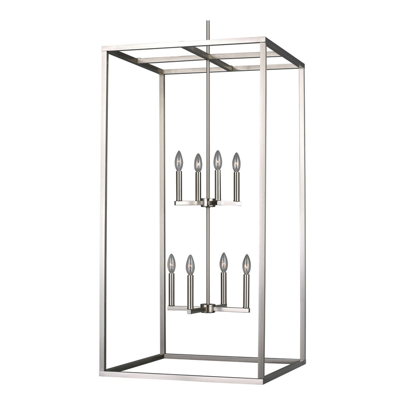 Generation Lighting 5234508-962 Eight Light Hall / Foyer Pendant, Brushed Nickel