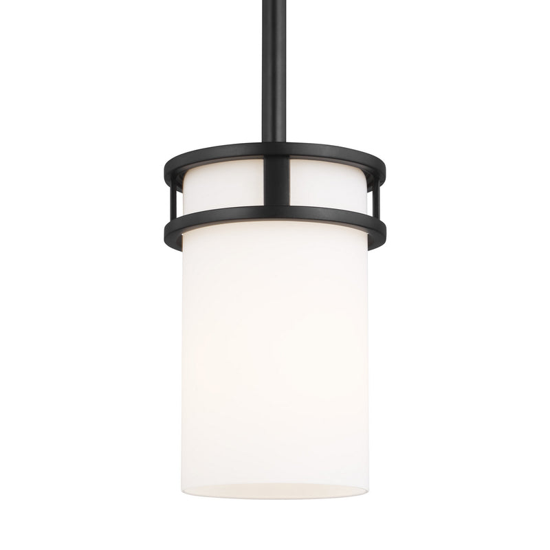 Generation Lighting 6121601-112 One Light Mini-Pendant, Midnight Black