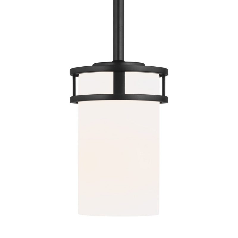 Generation Lighting 6121601-112 One Light Mini-Pendant, Midnight Black