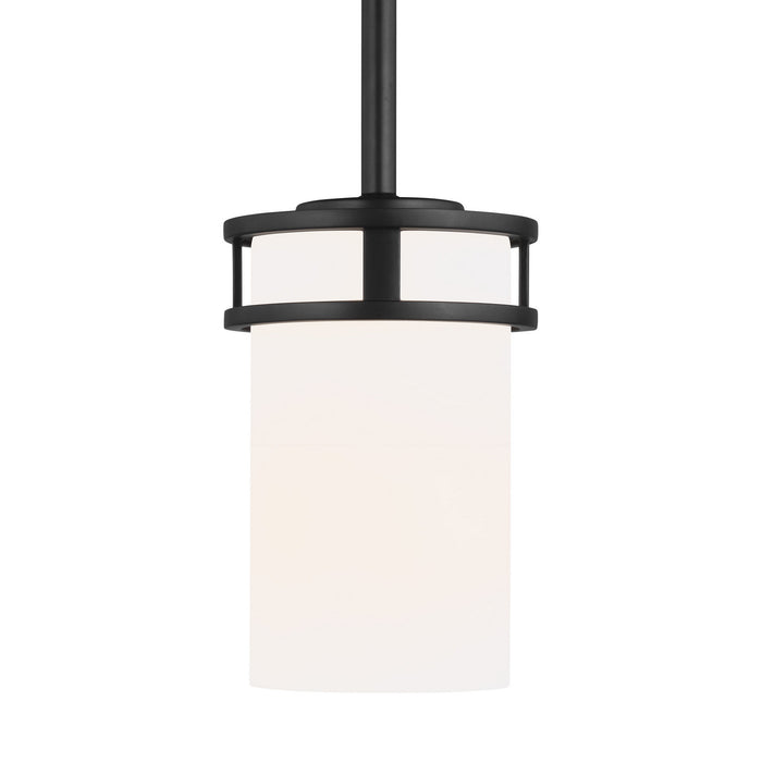 Generation Lighting 6121601-112 One Light Mini-Pendant, Midnight Black