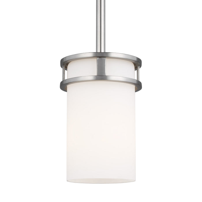 Generation Lighting 6121601-962 One Light Mini-Pendant, Brushed Nickel