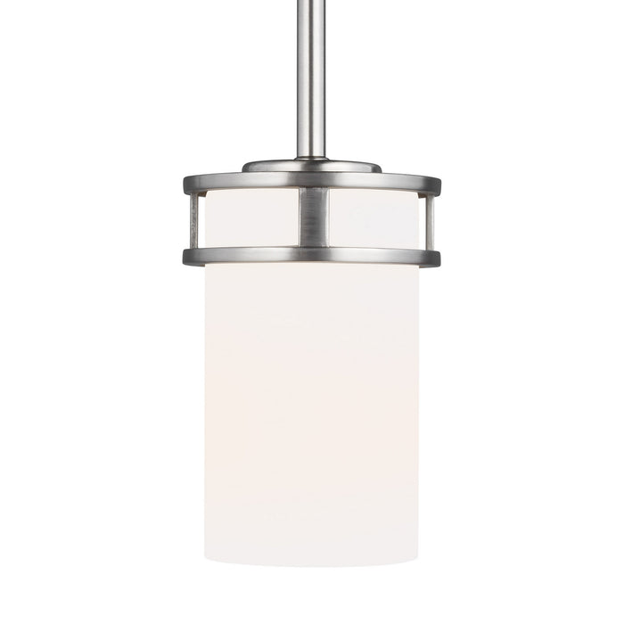 Generation Lighting 6121601-962 One Light Mini-Pendant, Brushed Nickel
