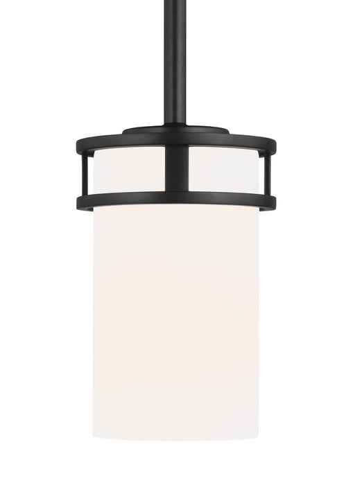 Generation Lighting 6121601EN3-112 One Light Mini-Pendant, Midnight Black