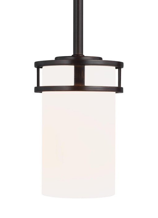 Generation Lighting 6121601EN3-710 One Light Mini-Pendant, Bronze