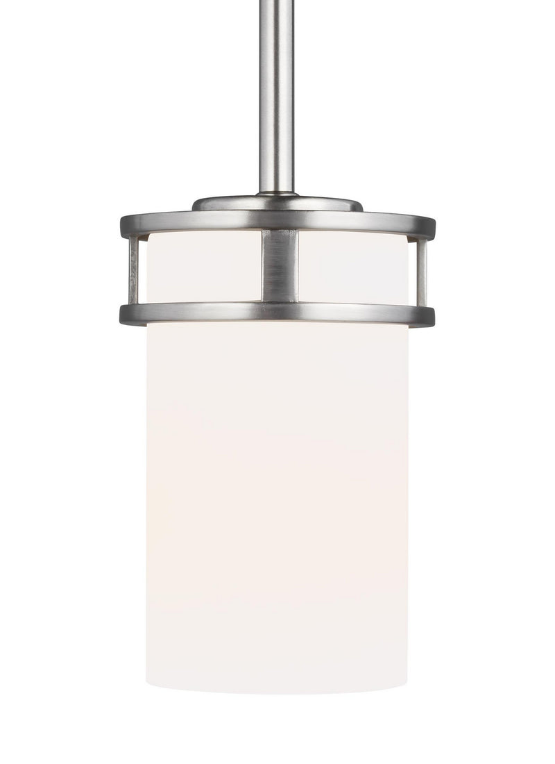 Generation Lighting 6121601EN3-962 One Light Mini-Pendant, Brushed Nickel