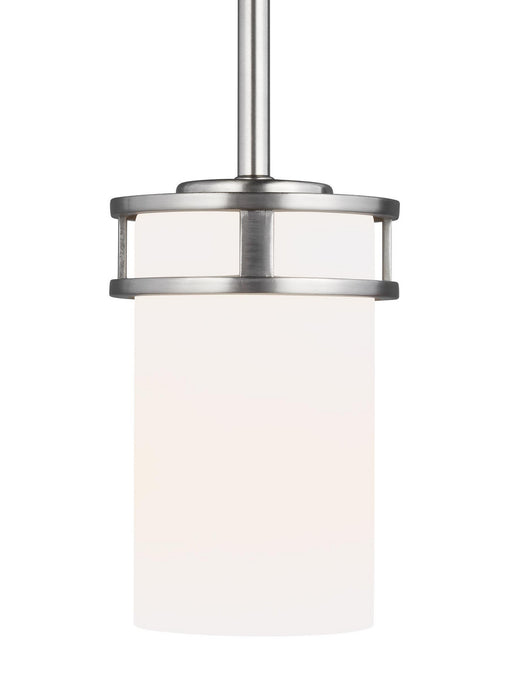 Generation Lighting 6121601EN3-962 One Light Mini-Pendant, Brushed Nickel
